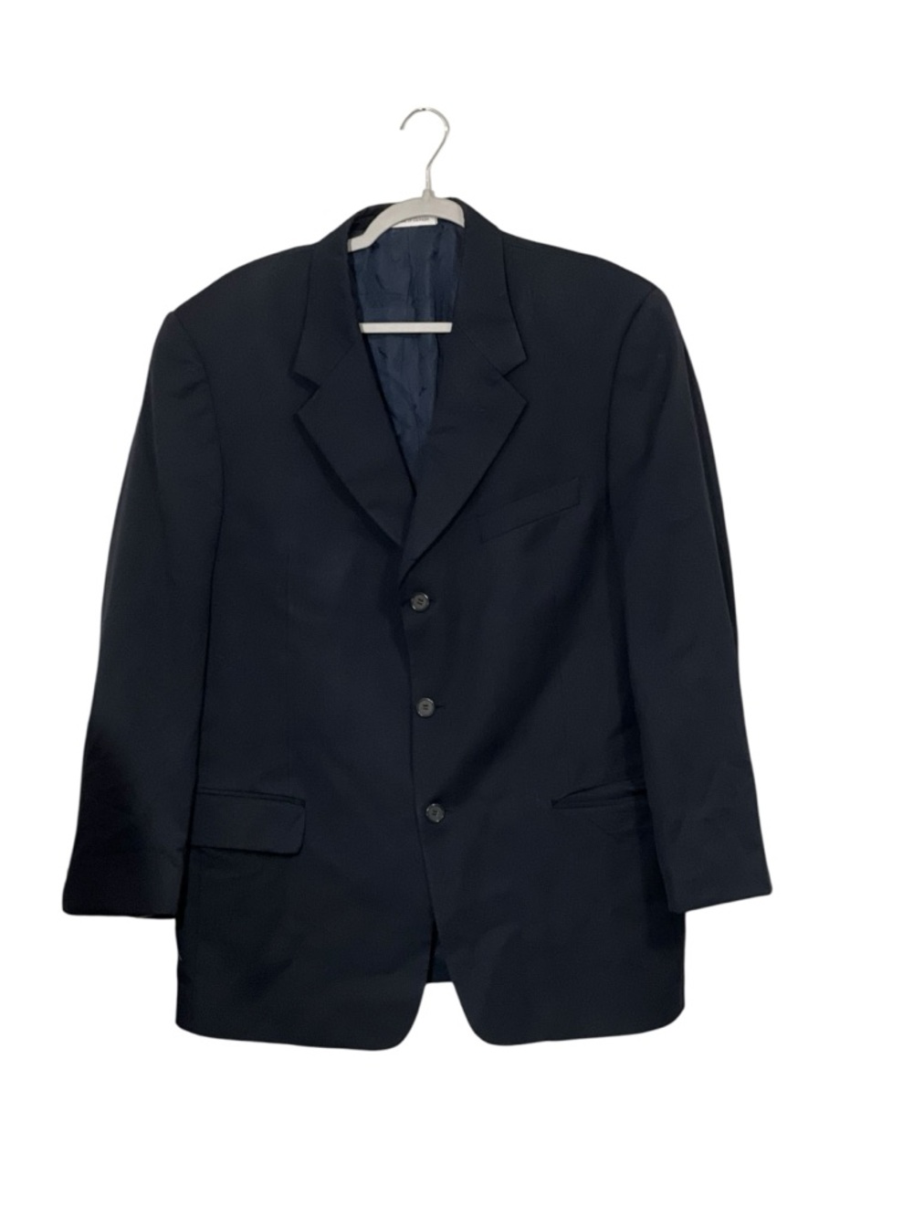 YSL Yves Saint Laurent‎ Navy Blue Suit Jacket 42R Single-Breasted Blazer wool